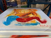 Ca. 34x schilderij op doek, abstracte afbeeldingen - afbeelding 1 van  3