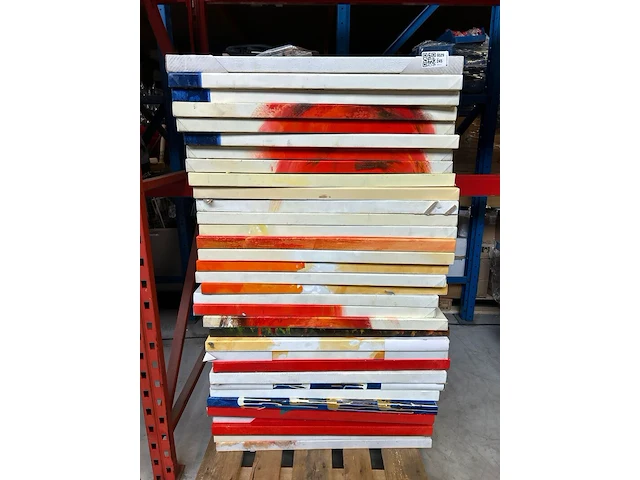 Ca. 34x schilderij op doek, abstracte afbeeldingen - afbeelding 2 van  3