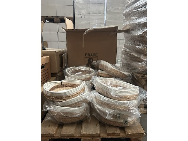 Ca. 34x set van 2 manden (diameter 30 en 33 cm) crate & cargo - afbeelding 2 van  5