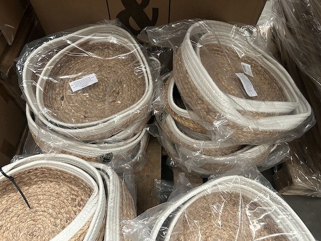 Ca. 34x set van 2 manden (diameter 30 en 33 cm) crate & cargo - afbeelding 3 van  5