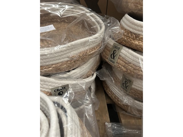 Ca. 34x set van 2 manden (diameter 30 en 33 cm) crate & cargo - afbeelding 5 van  5