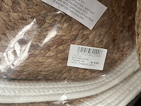 Ca. 34x set van 2 manden katoen diameter 30 en 33 cm crate & cargo - afbeelding 4 van  5