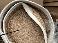 Ca. 34x set van 2 manden katoen diameter 30 en 33 cm crate & cargo - afbeelding 2 van  5