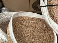 Ca. 34x set van 2 manden katoen diameter 30 en 33 cm crate & cargo - afbeelding 3 van  5