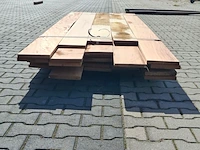 Ca. 34x vlonder/gevel plank, tropisch hardhout | 21x185 mm - afbeelding 3 van  5