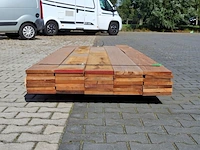 Ca. 34x vlonder/gevel plank, tropisch hardhout | 21x185 mm - afbeelding 4 van  5