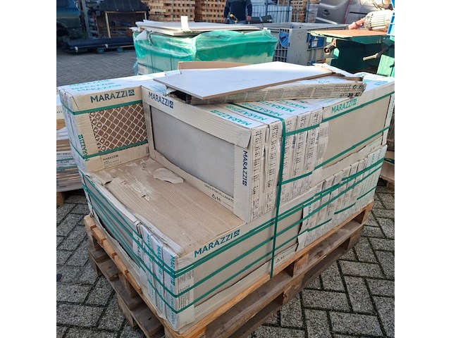 Ca. 35 pak a 6 st vloertegel marazzi, dust white - afbeelding 5 van  5