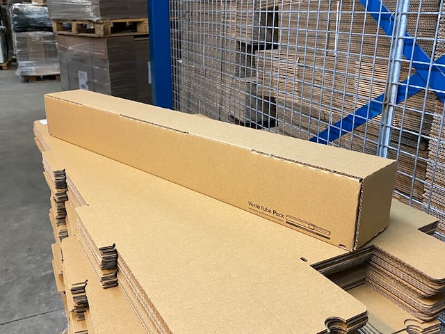Ca. 350x stuks kokerdozen 86x10x10cm, bruin - afbeelding 3 van  5