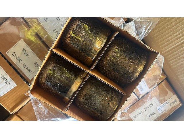 Ca. 354x partij luxe glazen waxinelichthouders, paardekooper, div. - afbeelding 5 van  13