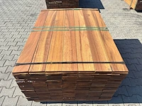 Ca. 357x guyana teak planken geschaafd, 21x145mm, lengte 336/70cm, 21/140cm