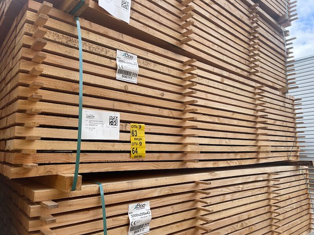 Ca. 35x douglas balken fijnbezaagd, 43x200mm, lengte 300cm - afbeelding 4 van  4