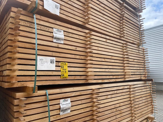 Ca. 35x douglas balken fijnbezaagd, 43x200mm, lengte 300cm - afbeelding 4 van  4