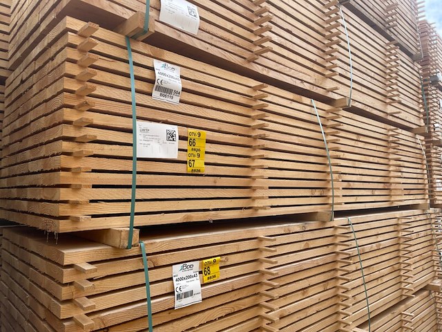 Ca. 35x douglas balken fijnbezaagd, 43x200mm, lengte 400cm - afbeelding 4 van  4