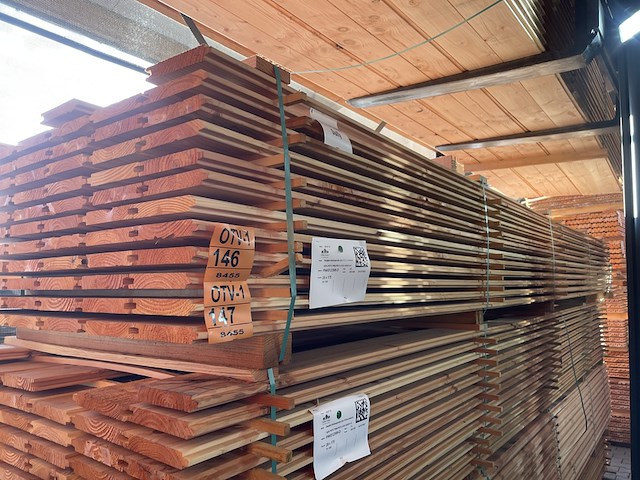 Ca. 35x douglas blokhut profiel, 26x175mm, lengte 500cm - afbeelding 2 van  3