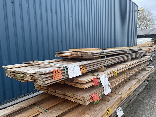 Ca. 35x douglas blokhut profiel, 28x175mm, lengte 13/300cm, 22/500cm - afbeelding 3 van  3