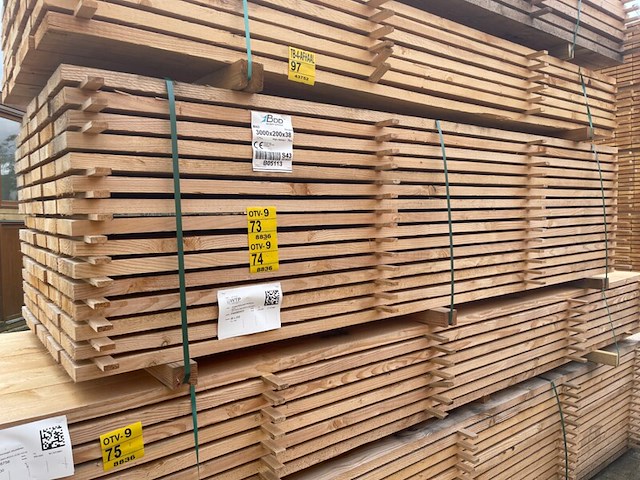 Ca. 35x douglas planken fijnbezaagd, 38x200mm, lengte 300cm - afbeelding 4 van  4