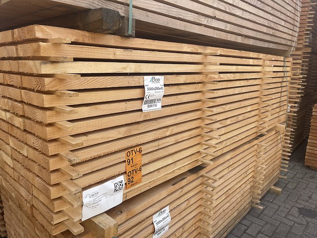 Ca. 35x douglas planken fijnbezaagd, 43x200mm, lengte 300cm - afbeelding 4 van  4