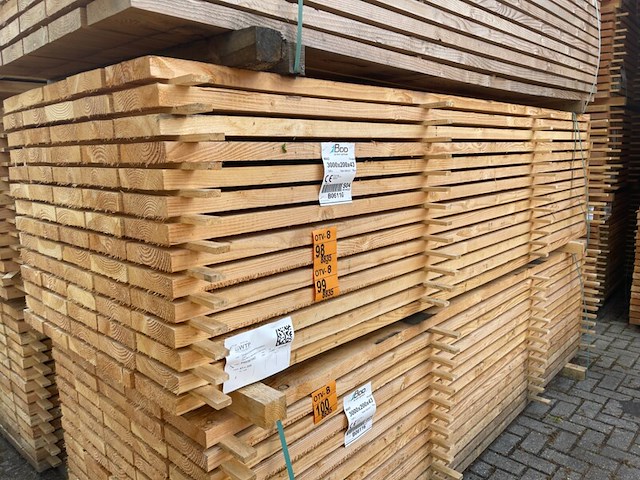 Ca. 35x douglas planken fijnbezaagd, 43x200mm, lengte 300cm - afbeelding 4 van  4