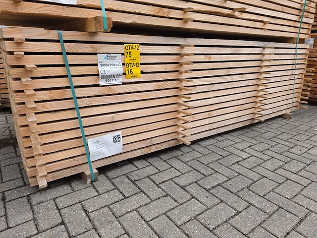 Ca. 35x douglas planken fijnbezaagd, 43x200mm, lengte 300cm - afbeelding 4 van  4