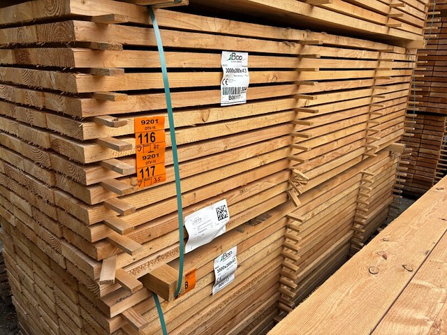 Ca. 35x douglas planken fijnbezaagd, 43x200mm, lengte 300cm - afbeelding 4 van  4