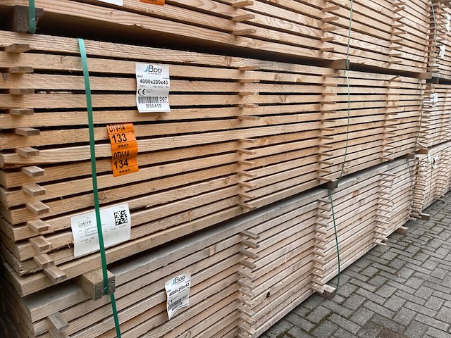 Ca. 35x douglas planken fijnbezaagd, 43x200mm, lengte 400cm - afbeelding 4 van  4