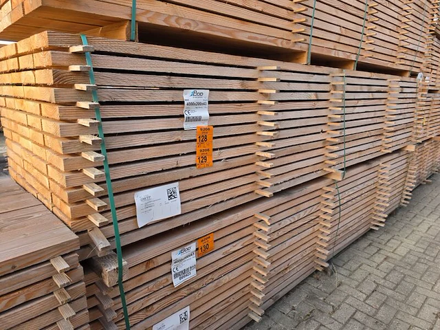 Ca. 35x douglas planken fijnbezaagd, 43x200mm, lengte 400cm - afbeelding 4 van  4