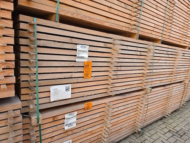 Ca. 35x douglas planken fijnbezaagd, 43x200mm, lengte 400cm - afbeelding 4 van  4
