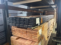 Ca. 35x grenen acoustic design profiel zwart, 22x142mm, lengte 450cm - afbeelding 2 van  3