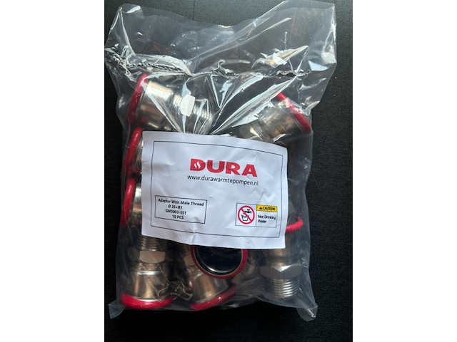 Ca. 35x perskoppeling, durawell, 1press adapter buitendraad - afbeelding 2 van  2