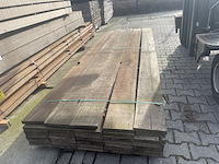 Ca. 35x purple heart planken fijnbezaagd, 25x200mm, lengte 335cm - afbeelding 1 van  3