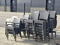 Ca. 35x terrasstoel, zwart - afbeelding 2 van  7