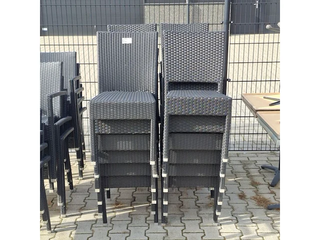 Ca. 35x terrasstoel, zwart - afbeelding 4 van  7