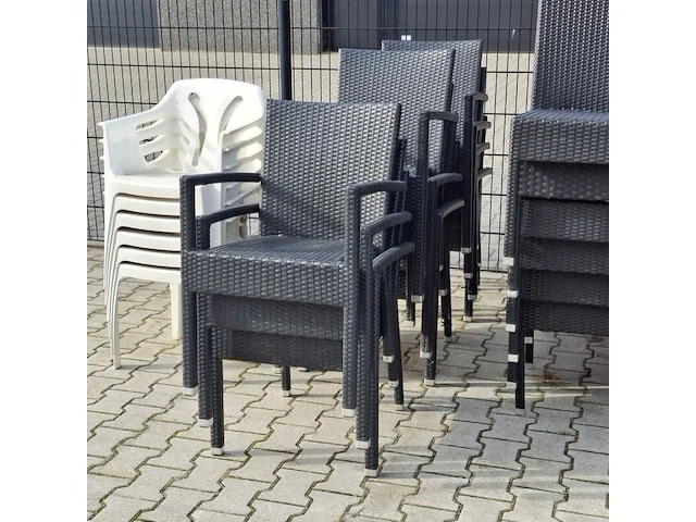 Ca. 35x terrasstoel, zwart - afbeelding 5 van  7