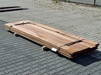 Ca. 35x vlonder/gevel plank, tropisch hardhout | 21x185 mm - afbeelding 2 van  5