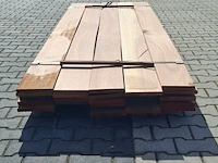 Ca. 35x vlonder/gevel plank, tropisch hardhout | 21x185 mm - afbeelding 3 van  5