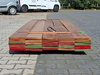Ca. 35x vlonder/gevel plank, tropisch hardhout | 21x185 mm - afbeelding 4 van  5