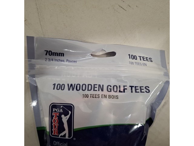 Ca. 35x zak a 100 houten tees pga tour - afbeelding 2 van  2