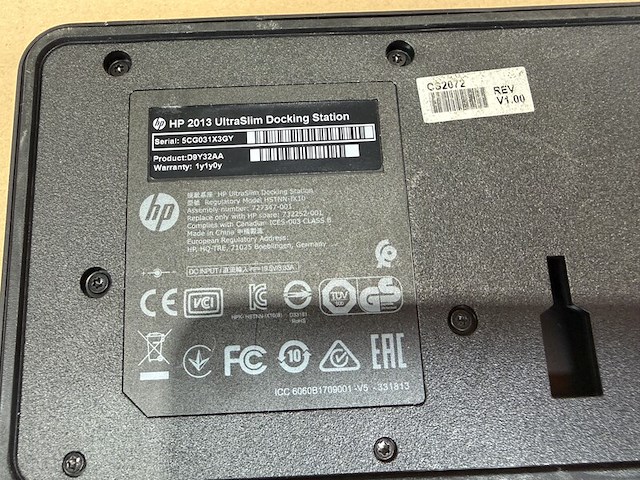 Ca. 360x docking station, hp, ultraslim hstnn-ix10 - afbeelding 7 van  8