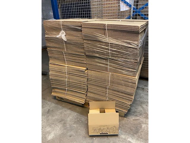 Ca. 360x verzenddozen, dubbelgolf, bruin, 35x27x14cm - afbeelding 1 van  4