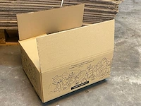 Ca. 360x verzenddozen, dubbelgolf, bruin, 35x27x14cm - afbeelding 2 van  4