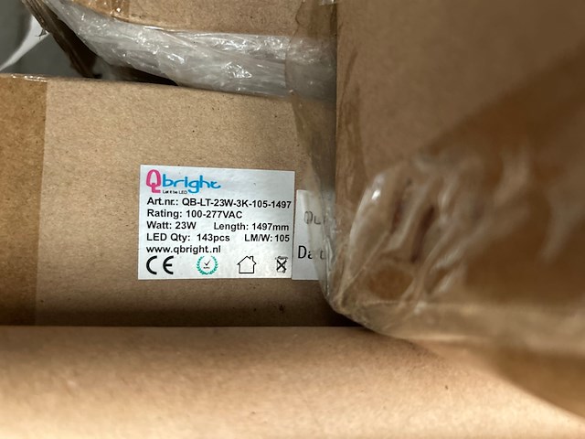 Ca. 365x led tube 23w 3000k 1497 mm, qbright, qb-lt-23w-3k-105-1497 - afbeelding 3 van  4