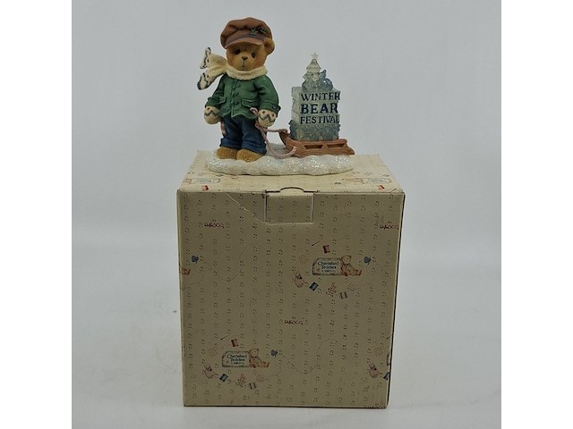 Ca. 36x beeldje, cherished teddies, james - going my way for the holidays - afbeelding 1 van  5