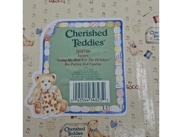 Ca. 36x beeldje, cherished teddies, james - going my way for the holidays - afbeelding 5 van  5
