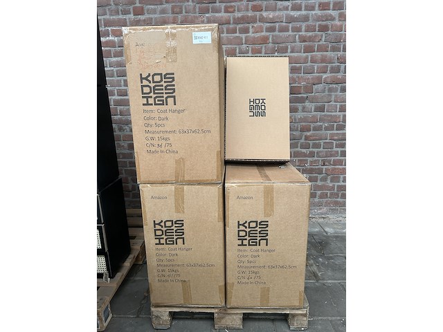 Ca. 36x design kledingrek, kapstok ca. 60x35x11, kos design - afbeelding 2 van  4