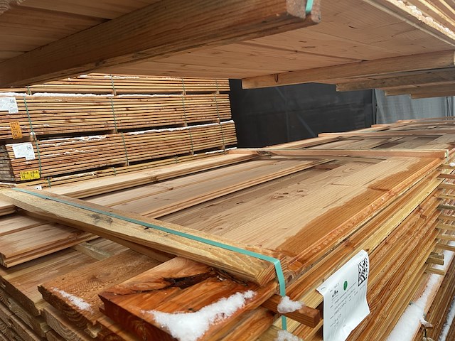 Ca. 36x douglas blokhut profiel, 28x175mm, lengte 500cm - afbeelding 3 van  3