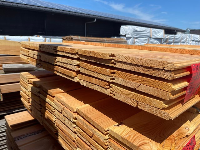 Ca. 36x douglas veer en groef, 18x185mm, lengte 300cm - afbeelding 3 van  3