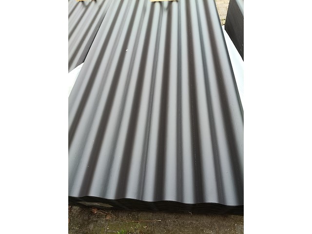 Ca. 36x golfplaat vezelcement, cemfort, zwart - afbeelding 1 van  3