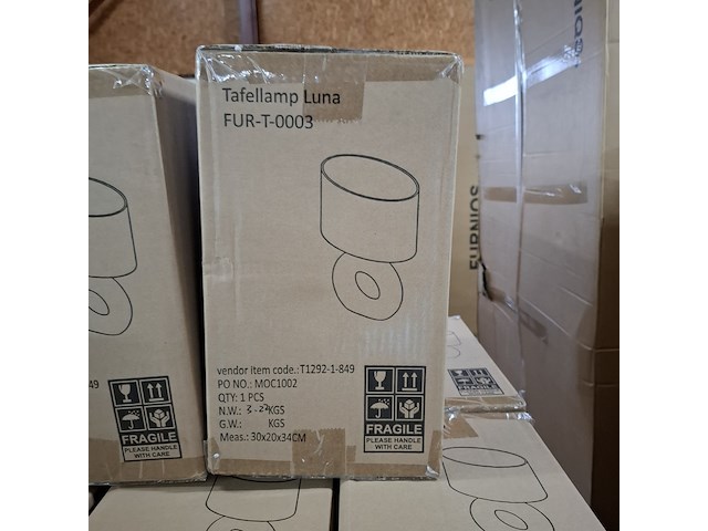 Ca. 36x tafellamp, furniqs, luna - afbeelding 3 van  3