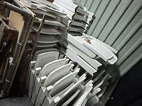 Ca. 36x verstelbare tuinstoelen, elegant scab, wit - afbeelding 2 van  2