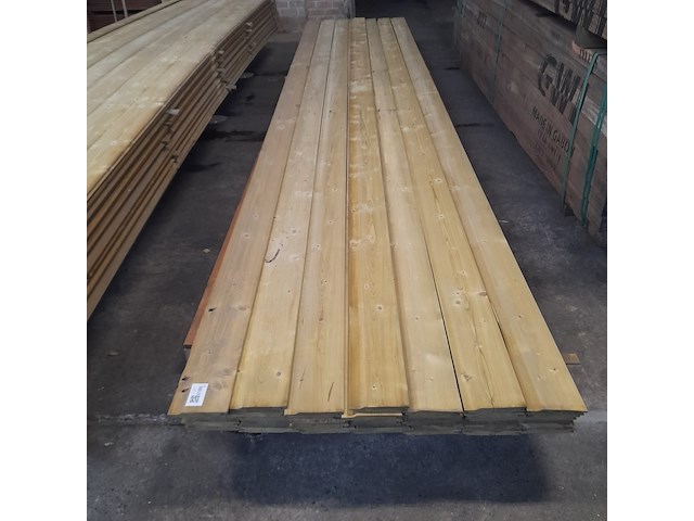 Ca. 36x vuren geïmpregneerde rabatdelen, 1,8 x 14 x 510 cm - afbeelding 2 van  5